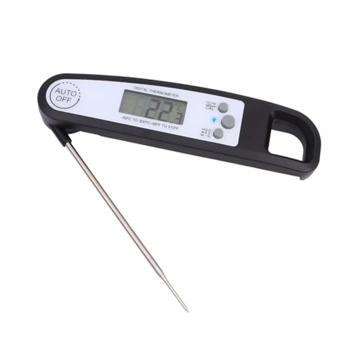 LRXIYODE Elektronisches Thermometer Faltbares Sondenfleischthermometer Truthahnthermometer Kein Berührungsthermometer Kochthermometer Für Schokoladenthermometer Schwarz von LRXIYODE