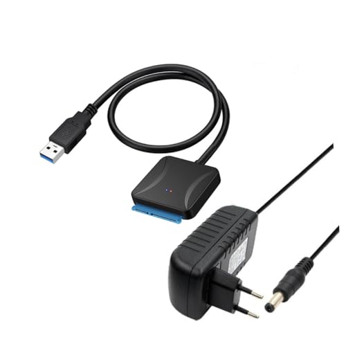 LRXIYODE Festplattenadapter Kabel mit Stromversorgung Uasp Unterstützung Kompatibel mit HDD SSD bis USB Schneller Datenübertragungsadapter für PC und Laptop von LRXIYODE