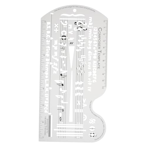 LRXIYODE Fünf-Notationslineal mit Mehreren Skalen Präzises Zeichnen von Musiknoten und Symbolen Kompaktes Robustes Kompositionswerkzeug für Musiker Komponisten Musikschüler und Unterricht von LRXIYODE