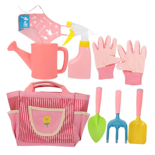 LRXIYODE Gartenwerkzeugset für Teiliges Set mit Schaufel Rechen Gießkanne Handschuhen Schürze und Tragetasche für Kleine und Gartenliebhaber von LRXIYODE
