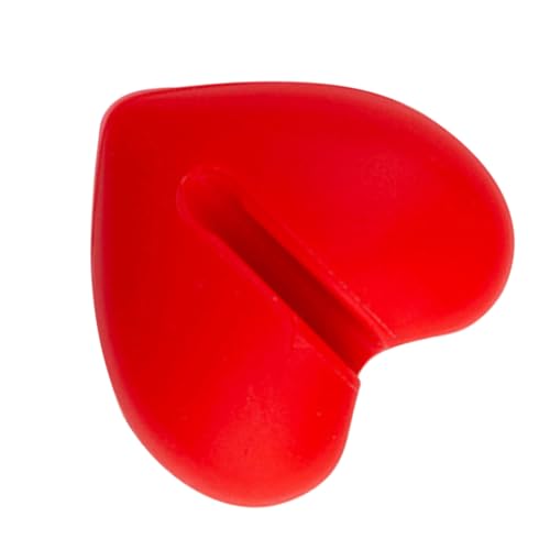 LRXIYODE Herzförmiger Silikon Thermometer Clip für Topf Multifunktionale Halterung für Kochthermometer für Milch und Süßigkeiten Stilvolles Küchengerät Leuchtendem Rot Präzise von LRXIYODE