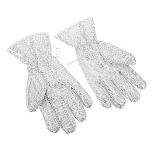 LRXIYODE Hitzebeständige Spülhandschuhe aus Silberfaser Hitzeisolierende Reinigungshandschuhe für Küche und Haushalt Rutschfest Langlebig Topf Reinigungshandschuhe für Sicheren Schutz von LRXIYODE