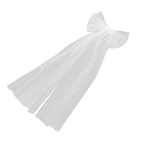 LRXIYODE Hochzeits Schleier mit Perlen Bowknot Eleganter Brautschleier Haarclip für Verlobung Romantischer Haarschmuck für Braut Einfaches Accessoire für Hochzeitsfeiern LRXIYODE Hochzeits Schleier mit Perlen Bowknot Eleganter Brautschleier Haarclip für Verlobung Romantischer Haarschmuck für Braut Einfaches Accessoire für Hochzeitsfeiern von LRXIYODE