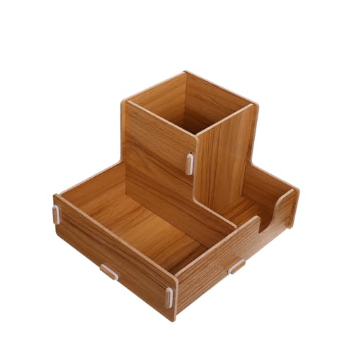 LRXIYODE Holz Becherhalter mit Fächern Eleganter Organizer für Papierbecher Strohhalme und Getränke für Cafés Restaurants und Stilvolles Design von LRXIYODE