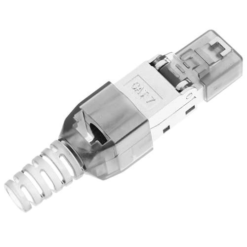 LRXIYODE Kategorie Pass Through Stecker Ethernet Modular Plug Werkzeuglos Vergoldet Geschirmt für Schnelle Installation und Stabile Netzwerkverbindung von LRXIYODE
