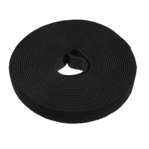 LRXIYODE Klett kabelbinder Selbsthaftend Wiederverwendbar Kabelorganizer für Büro Haushalt Garten Kabelschonend Flexibel Schwarz von LRXIYODE
