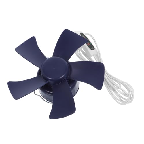 LRXIYODE Kompakter USB Deckenventilator für Bett Leiser Mini Lüfter mit Timer für Entspannenden Schlaf in Schlafzimmer Camping oder Zelt ohne Bohren Montierbar Blau von LRXIYODE