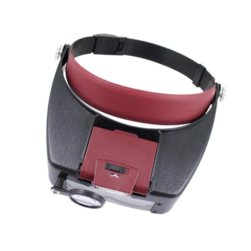 LRXIYODE Kopflupe mit LED Lichtern Verstellbare Leselupe mit Kopfband für Schmuck Uhrenreparatur und Detailarbeiten Rote Batteriebox Batterie LRXIYODE Kopflupe mit LED Lichtern Verstellbare Leselupe mit Kopfband für Schmuck Uhrenreparatur und Detailarbeiten Rote Batteriebox Batterie von LRXIYODE