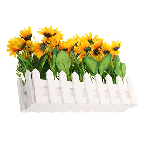 LRXIYODE Künstliche Sonnenblume mit Zaun Topf Pflegeleichtes Kunstblumen für Wohnzimmer Büro Schreibtisch Staubabwischbar Langlebig Geeignet für Wohnraum und Klassenzimmergestaltung LRXIYODE Künstliche Sonnenblume mit Zaun Topf Pflegeleichtes Kunstblumen für Wohnzimmer Büro Schreibtisch Staubabwischbar Langlebig Geeignet für Wohnraum und Klassenzimmergestaltung von LRXIYODE