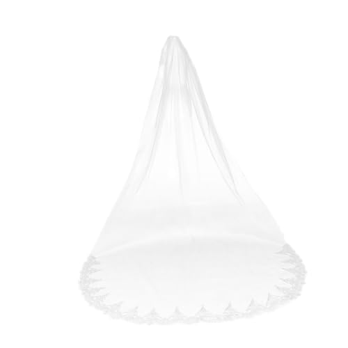 LRXIYODE Langer Brautschleier Spitze Einlagiger Hochzeits Schleier Hochwertigem Garn Elegantes Accessoire für Hochzeiten Fotoshootings und Kostümpartys von LRXIYODE