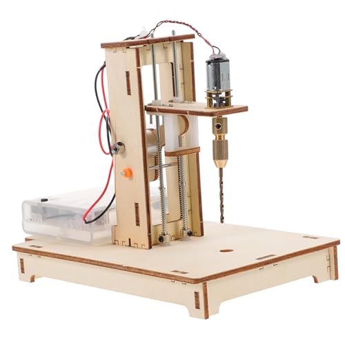 LRXIYODE Mini DIY Tischbohrmaschine Kompakte Miniatur Bohrmaschine für Präzises Bohren Stabiles Modell Werkzeug für Wissenschafts Kunstprojekte für Anfänger und Fortgeschrittene von LRXIYODE