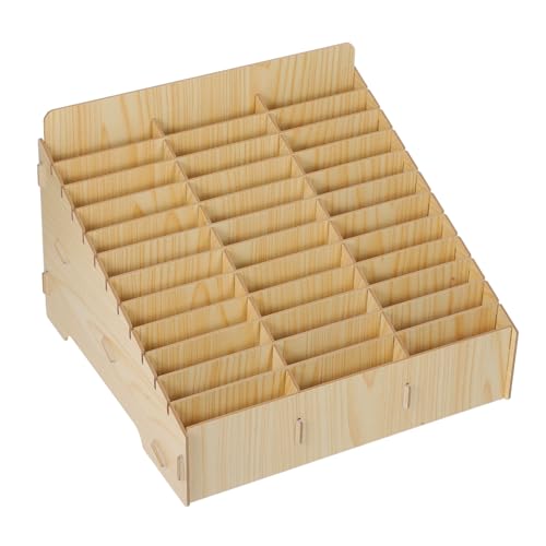LRXIYODE Multi Grid Handy Organisationsbox aus Holz Mobiler Telefonhalter für Büro und Schule Fächer für Effektive Handynutzung und Aufbewahrung von LRXIYODE