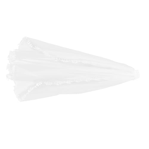 LRXIYODE Romantischer Brautschleier mit Blattspitzen Zartes Tüllnetz Natürlicher Stil mit Kamm Langlebiges Design für Hochzeiten und Partys Zarter Spitzenrand Weiß von LRXIYODE