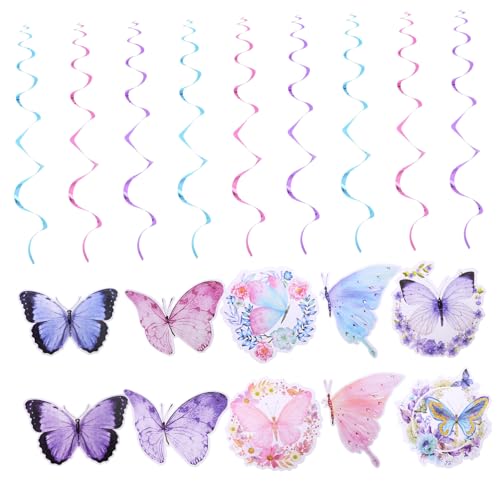 LRXIYODE Schmetterling Hängedeko Teiliges Bunte Spiralhänger Partydekoration Frühling Garten Tee Party Shower Atmosphäre LRXIYODE Schmetterling Hängedeko Teiliges Bunte Spiralhänger Partydekoration Frühling Garten Tee Party Shower Atmosphäre von LRXIYODE