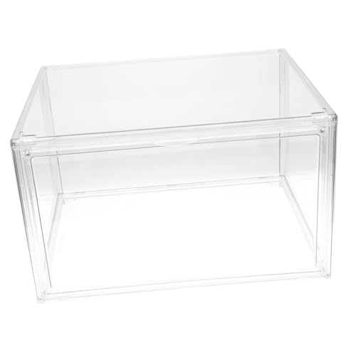 LRXIYODE Transparente Acryl Aufbewahrungsbox für Bücher Stapelbar Leicht Montierbar Staubgeschützt Vielseitig für Schreibtisch Klassenzimmer und Wohnräume Robuste Gesundheitlich von LRXIYODE
