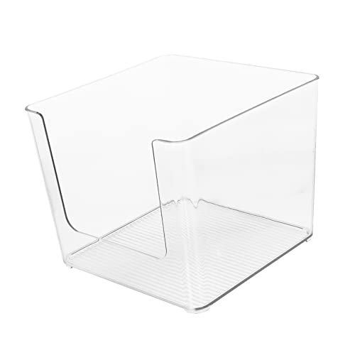 LRXIYODE Transparente Buch Aufbewahrungsbox Kunststoff Organizer U Förmiger Kleiner Behälter Stauraum für Vielseitig Stapelbar Robust für Schule Büro Zuhause von LRXIYODE