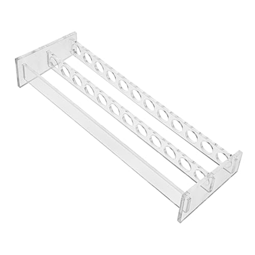 LRXIYODE Transparenter Acryl Testrohrständer für Reagenzgläser Vielseitiger Laborhalter Leicht und Platzsparend für Schule und Labororganisation von LRXIYODE