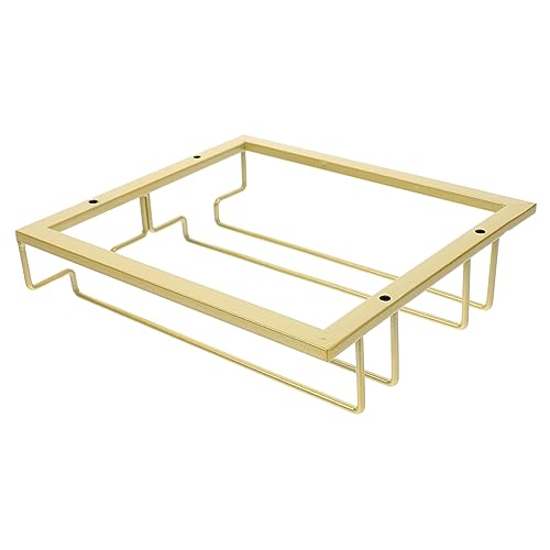 LRXIYODE Under Cabinet Weinglas Halterung Umgedrehter Goblet Rack für Küche Stilvoller Weinglashalter mit Fächern Platzsparend und Installieren für Zuhause und Bar von LRXIYODE