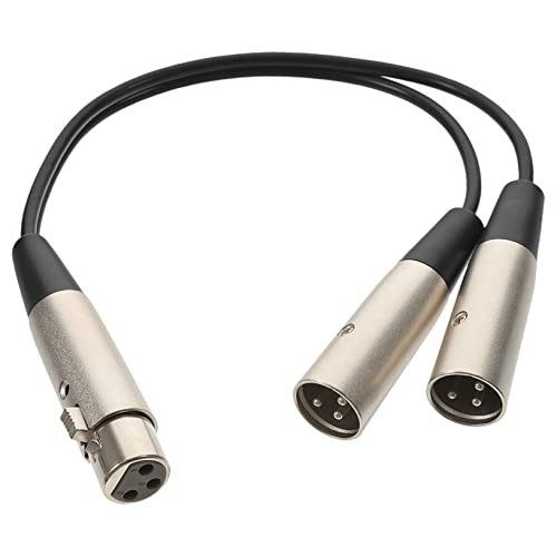 LRXIYODE Xlr Splitter Kabel Pin Mikrofonkabel für Dual Male Lautsprecher Silberne Audioverbindung für Professionelle Anwendungen Sauerstofffreies Hohe Zuverlässigkeit für Mixer und von LRXIYODE