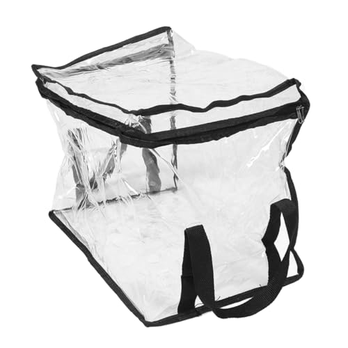 LRXIYODE buch aufbewahrungsbox Veranstalter Container Kapazität Organisieren transparent Organisator für Kabinett Aufbewahrungsboxen Vorratsbehälter für Speisekammern Tasche PVC Schwarz von LRXIYODE