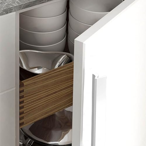 1 Stück Küchengriffe Möbelgriff Aluminiumlegierung Griffen 7-schriftart Stangengriff Schranktürgriff Schubladenknöpfe Türknäufe für Kleiderschrank,Mit Schrauben (Länge 1000mm,Weiß) von LRYELWA