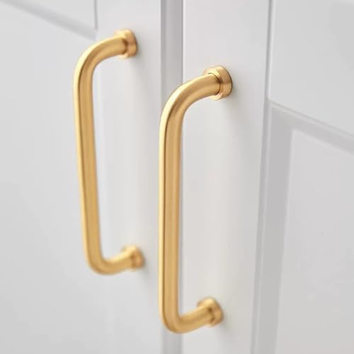 LRYELWA 2 Stück Möbelgriffe Messing Schrankknöpfe Türgriffe Bogengriffe,Antike Schubladengriffe,Kommodengriffe,Griffe für Küche Schlafzimmer Kleiderschrank,mit Schrauben,Gold (Hole Lochabstand 96mm) LRYELWA 2 Stück Möbelgriffe Messing Schrankknöpfe Türgriffe Bogengriffe,Antike Schubladengriffe,Kommodengriffe,Griffe für Küche Schlafzimmer Kleiderschrank,mit Schrauben,Gold (Hole Lochabstand 96mm) von LRYELWA