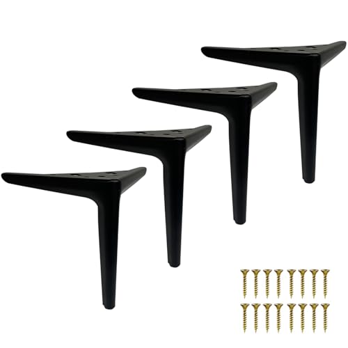 LRYELWA 4 Stück Möbelfüße Metall Dreieck Sofafüsse Tischbeine Schrankfüsse Sockelfuß,Ersatz Stützfüße Beine für Stühle,Bett,Nachttisch,Schreibtisch,Möbelbeine,mit Schrauben (Schwarz,25cm) LRYELWA 4 Stück Möbelfüße Metall Dreieck Sofafüsse Tischbeine Schrankfüsse Sockelfuß,Ersatz Stützfüße Beine für Stühle,Bett,Nachttisch,Schreibtisch,Möbelbeine,mit Schrauben (Schwarz,25cm) von LRYELWA