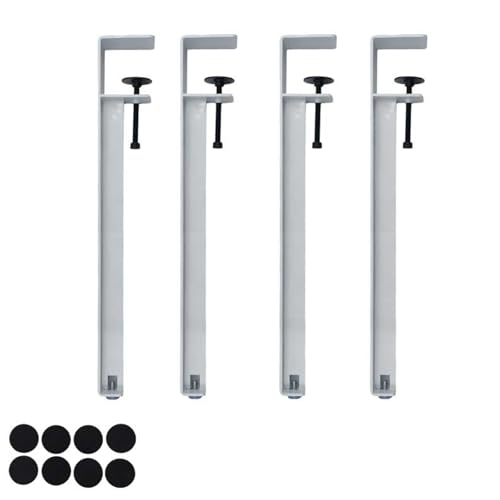 LRYELWA 4 Stück Möbelfüße Metallfüsse Tischbeine Verstellbare Sockelfuß F-förmige Tischkufen Tischgestell für Couchtisch,Esstisch,Schreibtisch,Sitzbank,Kein Bohren erforderlich (Rosa,76cm) von LRYELWA