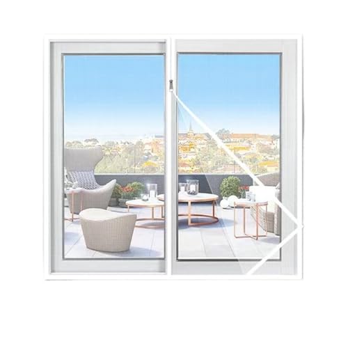 LRYELWA Fliegengitter für Fenster Insektenschutz Balkontür Fliegenvorhang Mückenschutz ohne Bohren Verhindert das Eindringen von Insekten/Fliegen/Moskitos in Raum,mit Klebeband (190cm x 80cm) von LRYELWA