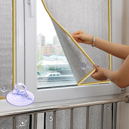 LRYELWA Rückstandslose Reflektierende Fensterfolie Sichtschutz Wärmeisolierung 8 mm Dicke UV-Schutz Sonnenschutz Aluminiumfolie Isolierfolie,mit Saugnapf,für das Heimbüro,Garage (150cm x 150cm,Yellow) LRYELWA Rückstandslose Reflektierende Fensterfolie Sichtschutz Wärmeisolierung 8 mm Dicke UV-Schutz Sonnenschutz Aluminiumfolie Isolierfolie,mit Saugnapf,für das Heimbüro,Garage (150cm x 150cm,Yellow) von LRYELWA