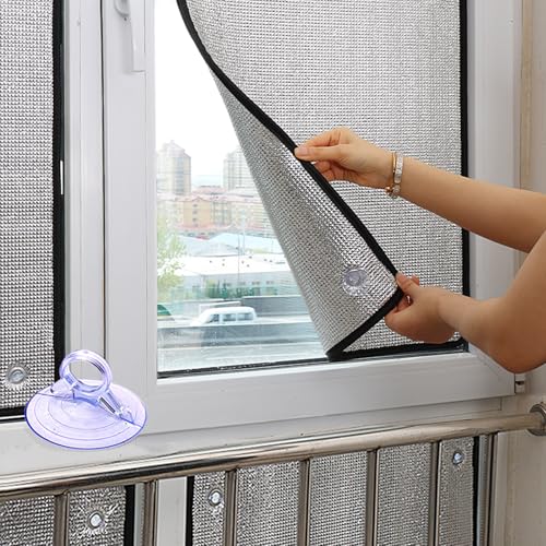 LRYELWA Rückstandslose Reflektierende Fensterfolie Sichtschutz Wärmeisolierung 8 mm Dicke UV-Schutz Sonnenschutz Aluminiumfolie Isolierfolie,mit Saugnapf,für das Heimbüro,Garage (90cm x 150cm,Black) LRYELWA Rückstandslose Reflektierende Fensterfolie Sichtschutz Wärmeisolierung 8 mm Dicke UV-Schutz Sonnenschutz Aluminiumfolie Isolierfolie,mit Saugnapf,für das Heimbüro,Garage (90cm x 150cm,Black) von LRYELWA