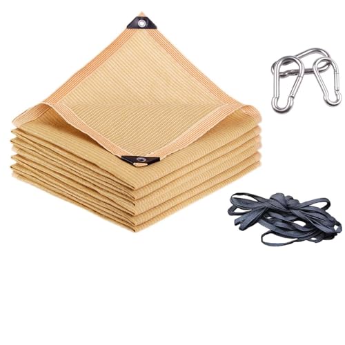 LRYELWA Schattierungsnetz Schattennetze mit Ösen,Schattiernetz 95% Sonnenschutznetz,Sonnensegel für Balkon Garten Gewächshaus Pergola Pflanze Carport Pool,mit Haken und Seil (3m x 5m) von LRYELWA