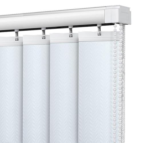 LRYELWA Schiebevorhänge Lamellenvorhang Verdunkelung Vertikaljalousie Lamellen Fenster Rollo Lichtfilterung Flächenvorhang für Schiebetüren und Fenster,Anpassbare,Breite x Höhe (150cm x 150cm) von LRYELWA