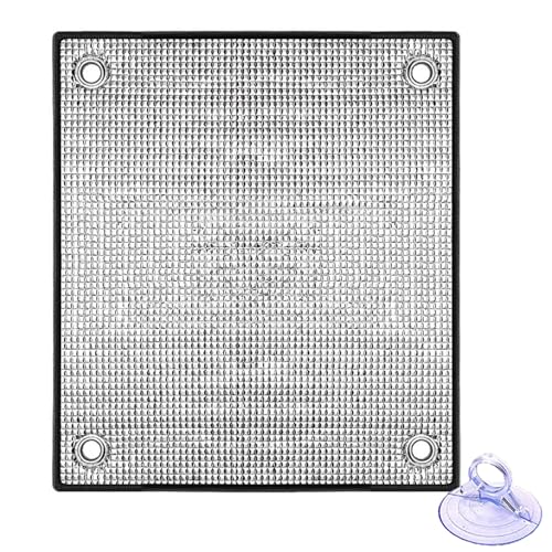 LRYELWA Sichtschutz Wärmeisolierung Reflektierende Fensterfolie 8 mm Dicke Isolierfolie Sonnenschutz Aluminiumfolie für Fenster Innen oder Außen,mit Saugnapf,Anpassbare Größe (75cm x 120cm) von LRYELWA