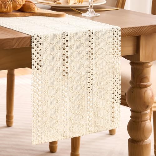 Boho Tischläufer Beige Modern Makramee Dekor Boho Deko Table Runner Landhausstil Tischläufer Polyester Baumwolle Bauernhaus Tischdecke für Anrichte, Geburtstag, Küchentisch Dekoration 30 x 140 cm Boho Tischläufer Beige Modern Makramee Dekor Boho Deko Table Runner Landhausstil Tischläufer Polyester Baumwolle Bauernhaus Tischdecke für Anrichte, Geburtstag, Küchentisch Dekoration 30 x 140 cm von LRartdeco