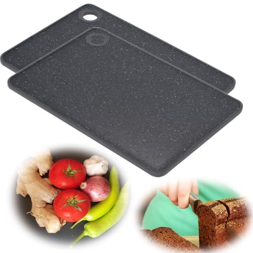 LS-LebenStil 2x Frühstücksbrett 23x16cm Schwarz Kunststoff - Granit Optik - 2 Stück Set - Essbrett Frühstücksbrettchen Frühstücksbrett Küchenbrett Jausenbrett Vesperbrett Schneidebrett LS-LebenStil 2x Frühstücksbrett 23x16cm Schwarz Kunststoff - Granit Optik - 2 Stück Set - Essbrett Frühstücksbrettchen Frühstücksbrett Küchenbrett Jausenbrett Vesperbrett Schneidebrett von LS-LebenStil