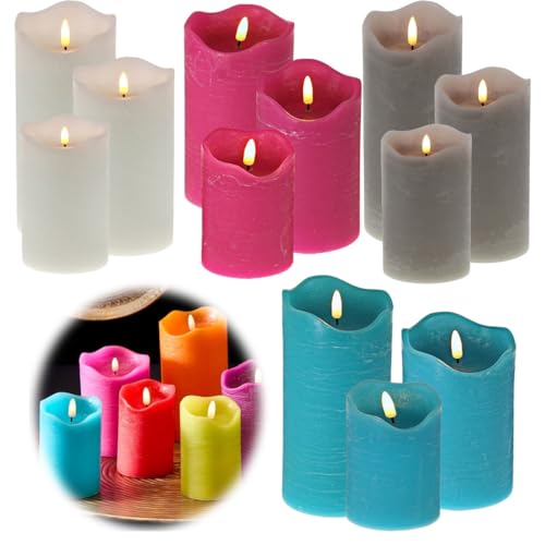 LS-LebenStil 3D LED Stumpenkerze Blau 20cm Echtwachs flackernde Kerzen Timer bewegliche Flamme LS-LebenStil 3D LED Stumpenkerze Blau 20cm Echtwachs flackernde Kerzen Timer bewegliche Flamme von LS-LebenStil