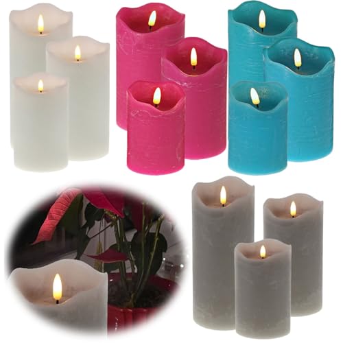 LS-LebenStil 3D LED Stumpenkerze Grau 3´er Set Echtwachs flackernde Kerzen Timer bewegliche Flamme LS-LebenStil 3D LED Stumpenkerze Grau 3´er Set Echtwachs flackernde Kerzen Timer bewegliche Flamme von LS-LebenStil