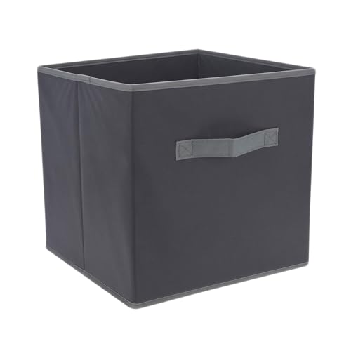 LS-LebenStil Aufbewahrungsbox Faltbox 30x30x30cm Griff Grau passend Einsatz für IKEA Kallax Regal Organizer Schublade Socken Kleiderschrank Spielzeug faltbar zusammenklappbar Aufbewahrungswürfel von LS-LebenStil
