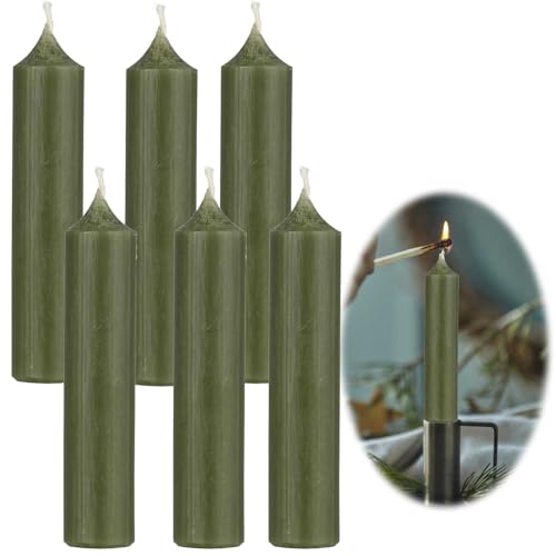 LS-LebenStil Exklusive Stabkerzen 6 Stück Ribe Set Grün/Waldgrün 11x2,2cm - Made in Denmark - Spitzkerzen Tafelkerzen für die perfekte Tischdeko Hochzeit Taufe Advent Weihnachten Unparfümiert LS-LebenStil Exklusive Stabkerzen 6 Stück Ribe Set Grün/Waldgrün 11x2,2cm - Made in Denmark - Spitzkerzen Tafelkerzen für die perfekte Tischdeko Hochzeit Taufe Advent Weihnachten Unparfümiert von LS-LebenStil