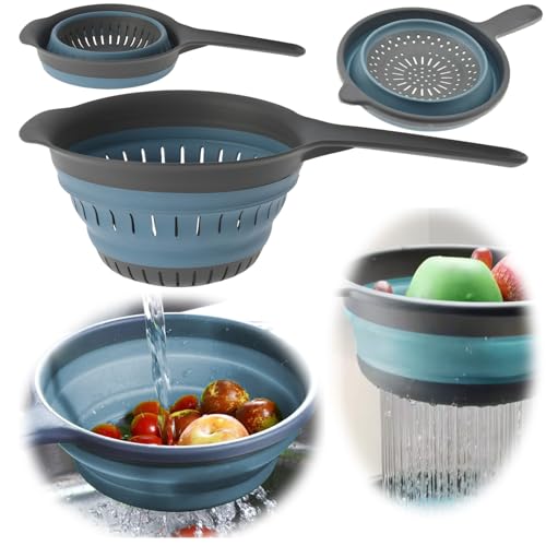 LS-LebenStil Flexibles Nudelsieb 36x19cm Camping faltbar mit Griff Sieb Abtropfsieb Küchensieb Seiher Camping TRT Kunststoff Silikon Obst Gemüse Pasta Nudeln LS-LebenStil Flexibles Nudelsieb 36x19cm Camping faltbar mit Griff Sieb Abtropfsieb Küchensieb Seiher Camping TRT Kunststoff Silikon Obst Gemüse Pasta Nudeln von LS-LebenStil