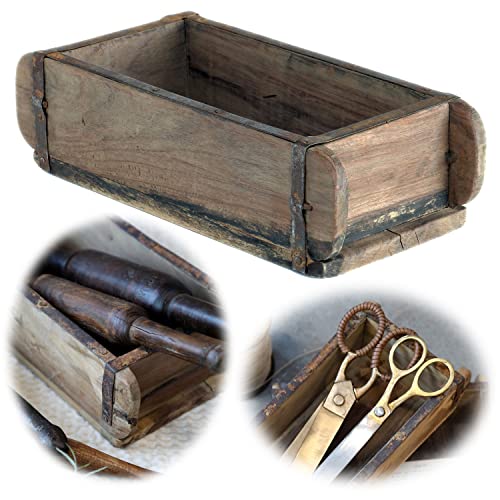 LS-LebenStil Holz Aufbewahrungsbox Ziegelform 32x15x9,5cm Kiste Cutlery Dekoration von LS-LebenStil