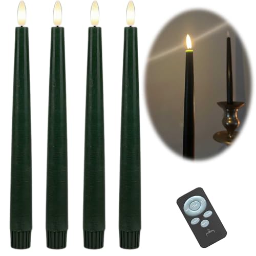 LS-LebenStil LED 3D Stabkerzen 4´er Set Grün Winter-Grün Winter-Grün 26cm Echtwachs mit Dimmer Timer Fernbedienung flackernde flammenlose Kerze Tafelkerze Spitzkerze LS-LebenStil LED 3D Stabkerzen 4´er Set Grün Winter-Grün Winter-Grün 26cm Echtwachs mit Dimmer Timer Fernbedienung flackernde flammenlose Kerze Tafelkerze Spitzkerze von LS-LebenStil