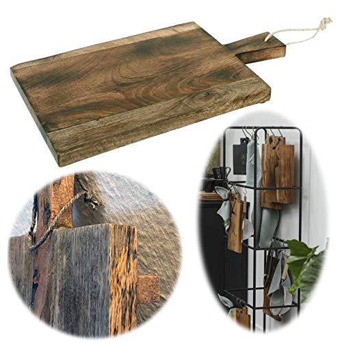 LS-LebenStil Mango Holz Griff Schneidebrett 45cm mit Füßen Massiv Vesperbrett Tranchierbrett Deko-Tablet LS-LebenStil Mango Holz Griff Schneidebrett 45cm mit Füßen Massiv Vesperbrett Tranchierbrett Deko-Tablet von LS-LebenStil