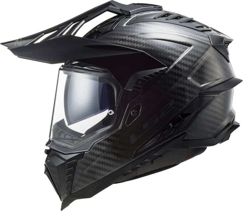 LS2 Endurohelm MX701 EXPLORER CARBON M Schwarz von LS2