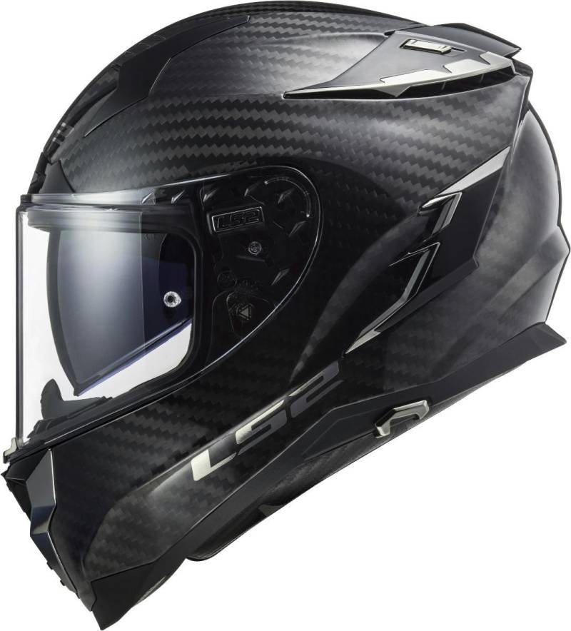 LS2 Integralhelm FF327 CHALLENGER 3XL Schwarz Carbon von LS2