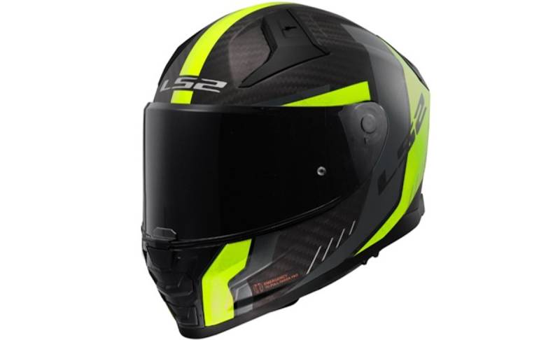 LS2 Integralhelm FF811 Vector II Carbon M Schwarz / Neongelb matt Grid von LS2