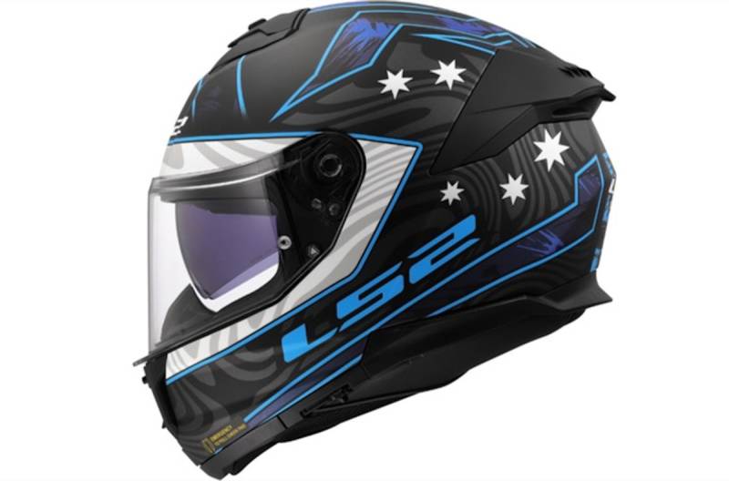 LS2 Integralhelm MX808 Stream II S Schwarz / Blau Galdam von LS2