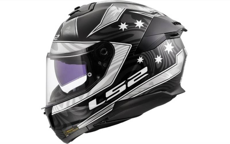 LS2 Integralhelm MX808 Stream II XL Schwarz / Weiß Galdam von LS2