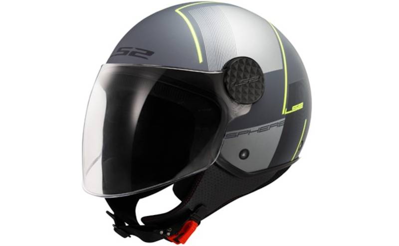 LS2 Jethelm OF558 Sphere-Lux L Titan / Neongelb Matt Firm von LS2
